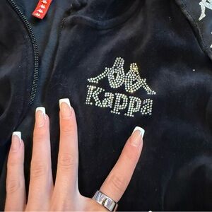 Kappa Black Jacket with Rhinestone Logo